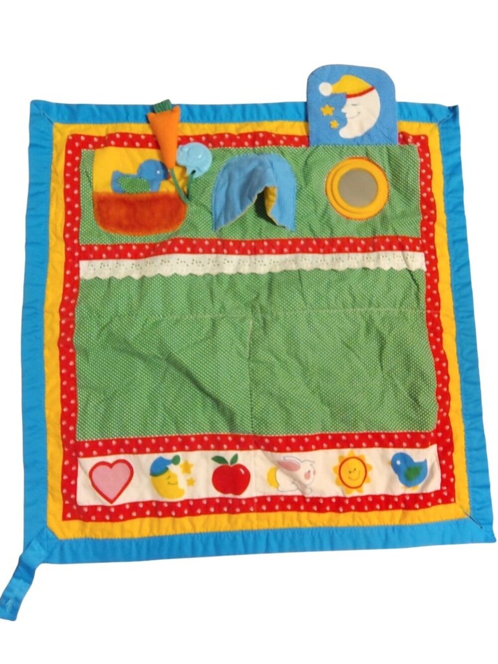 Vintage Playskool Baby Toddler Floor Play Mat  Fold N Go, Fabric Primary Colors